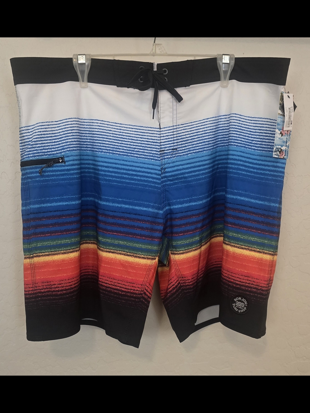 New With Tags! Ron Jon Surf Shop Men's Boardshorts Casual Beach Sunset, 38"